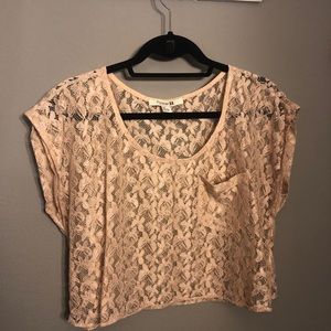 Forever 21 Butterfly Lace Top